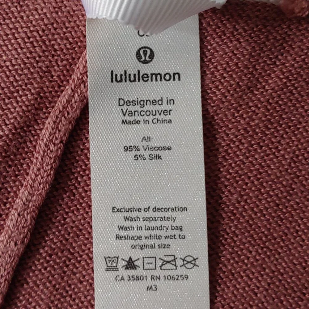 LULULEMON Hatha Wrap Quicksand, Misty Pink, Silver Fox, and Alpine White - Picture 7 of 9